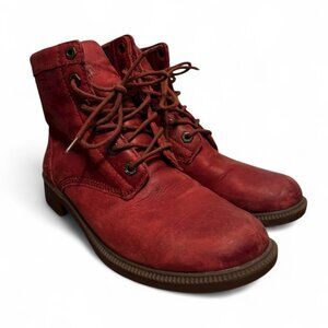 Kodiak Women’s Red Leather Boots – Size 8 – Waterproof – EUC